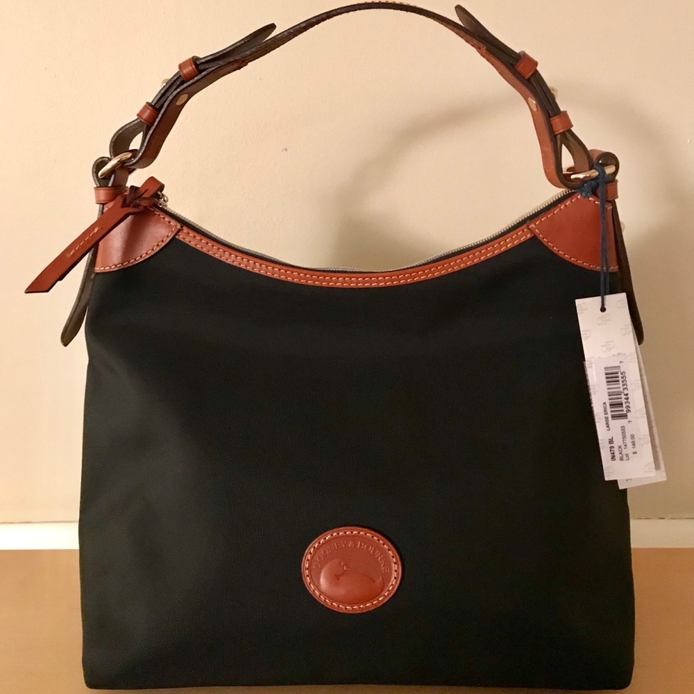 NWT Dooney & Bourke Large Black Nylon Erica